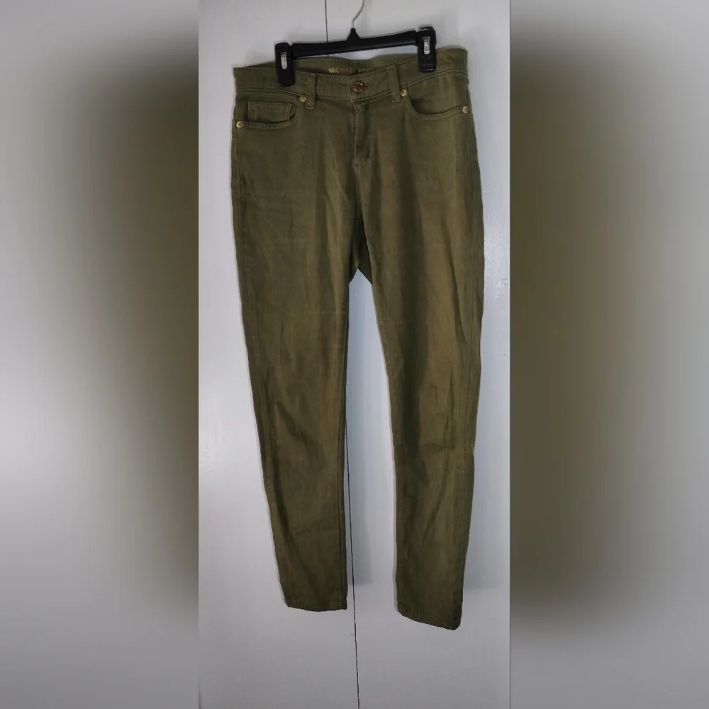 Michael Kors Women's Low Rise Skinny Leg Jeans Green Size(4)